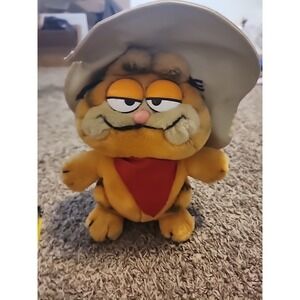 Vintage Plush Garfield Cowboy "Move‎ Over Duke" Dakin 78/81 White Chaps Hat.